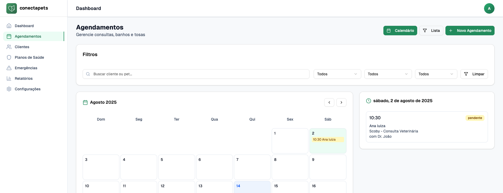 Sistema de Agendamentos